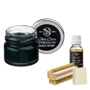 Набор для ухода за обувью из замши и нубука темно-синий MAVI STEP Aurora Kit фото 102592