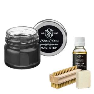 Набор для ухода за обувью из замши и нубука светло-серый MAVI STEP Aurora Kit фото 102574